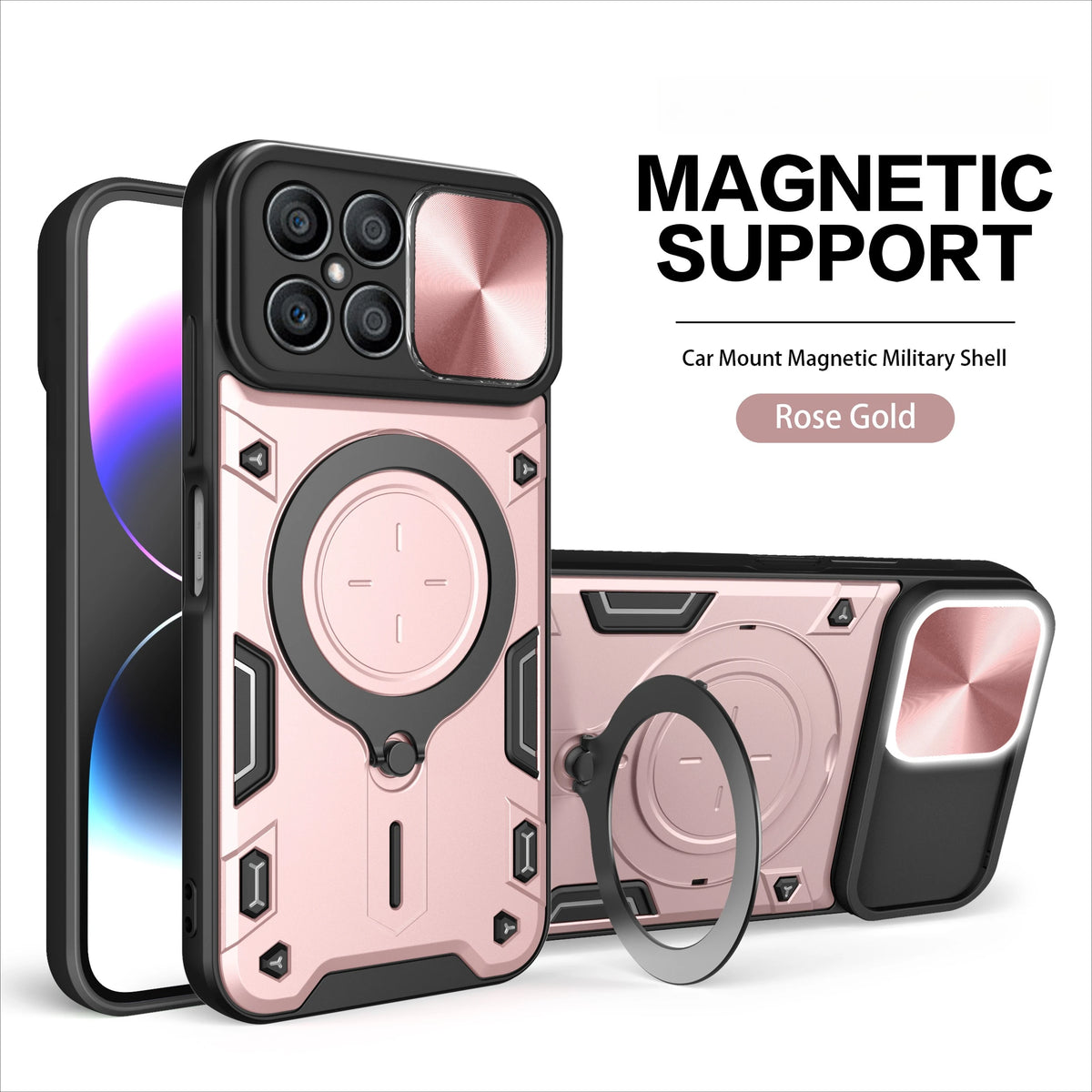 Magnetic Ring Phone Case for Honor Models