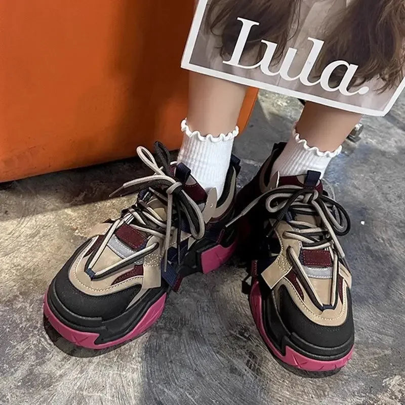 Sneakers Woman High On Platform Athletic Sports Spring Autumn Shoes for