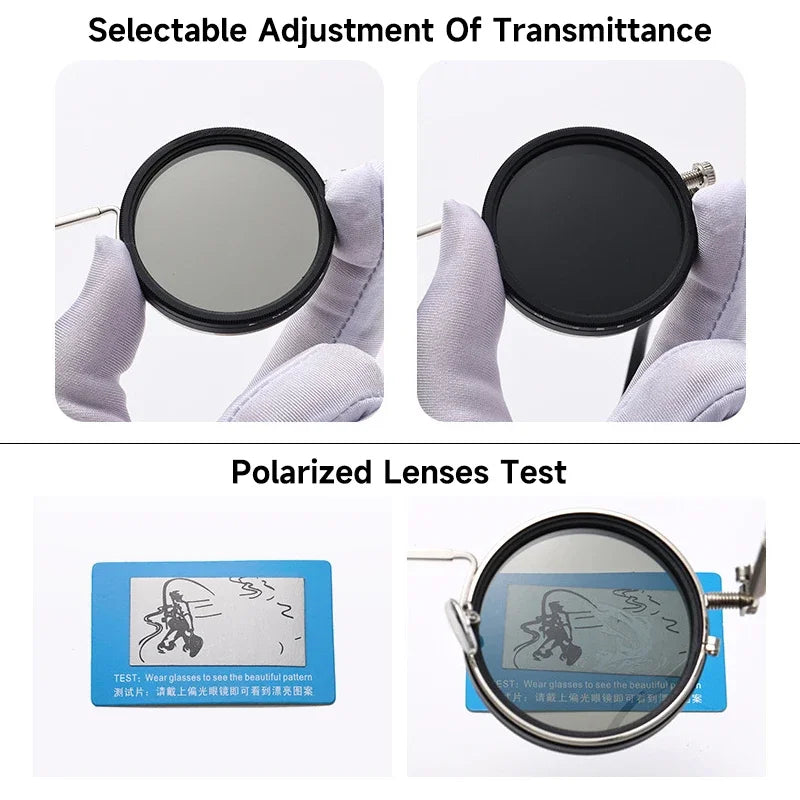 Round Adjustable-Lens Sunglasses