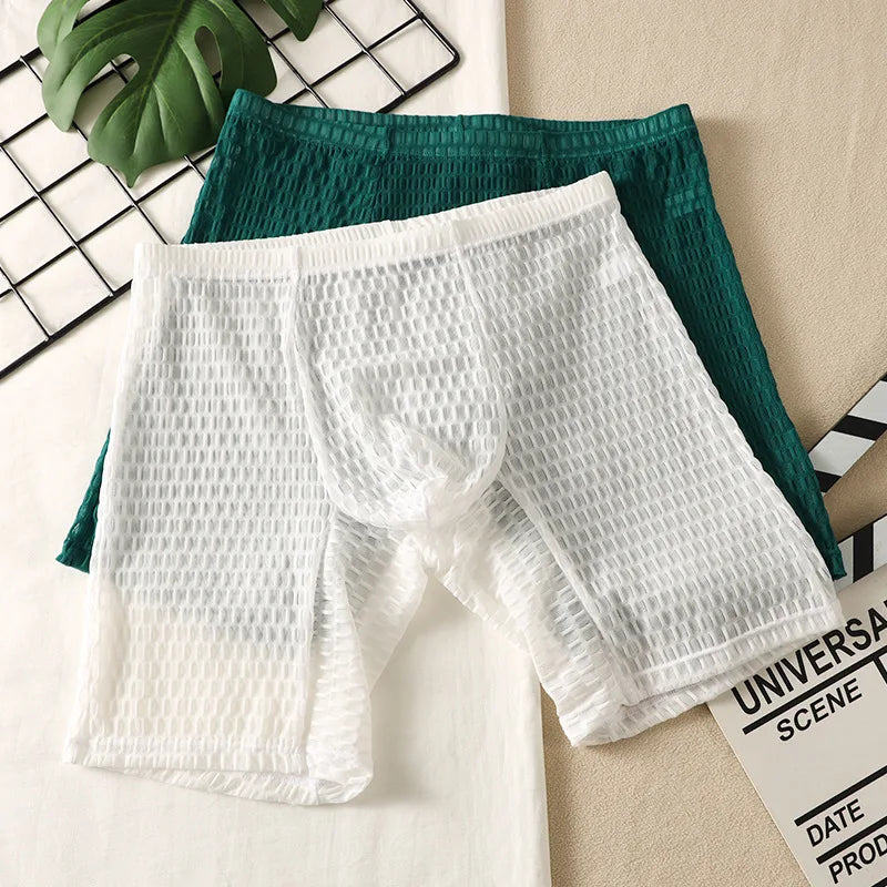 Men's Waffle Mesh Extended Boxer Briefs