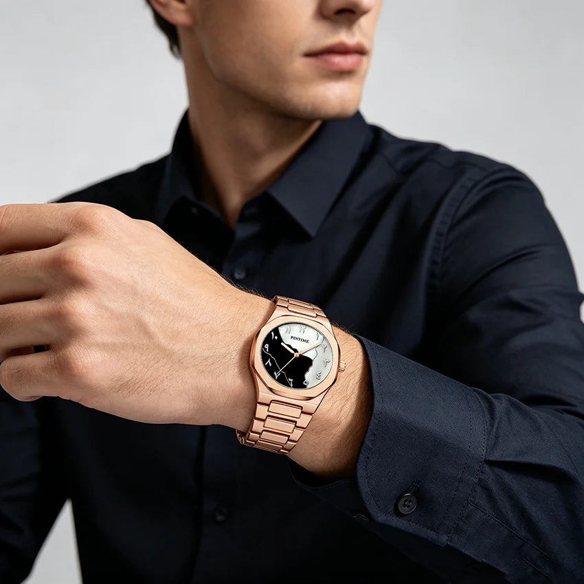 Watches for Men, Luxury Quartz Analog Watch with Date Waterproof Fashion Business Wristwatch Dress Classic Man Watch Luminous