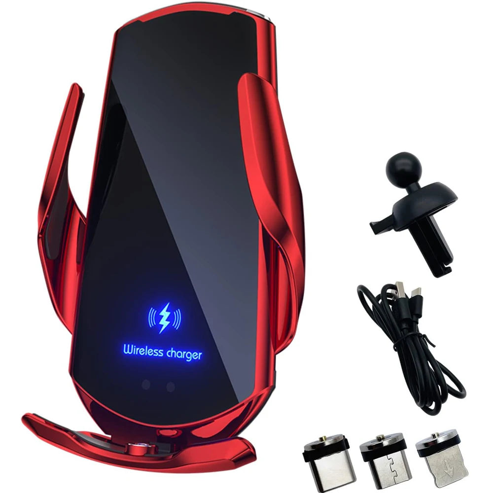 15W Auto-Clamping Wireless Car Charger & Phone Holder