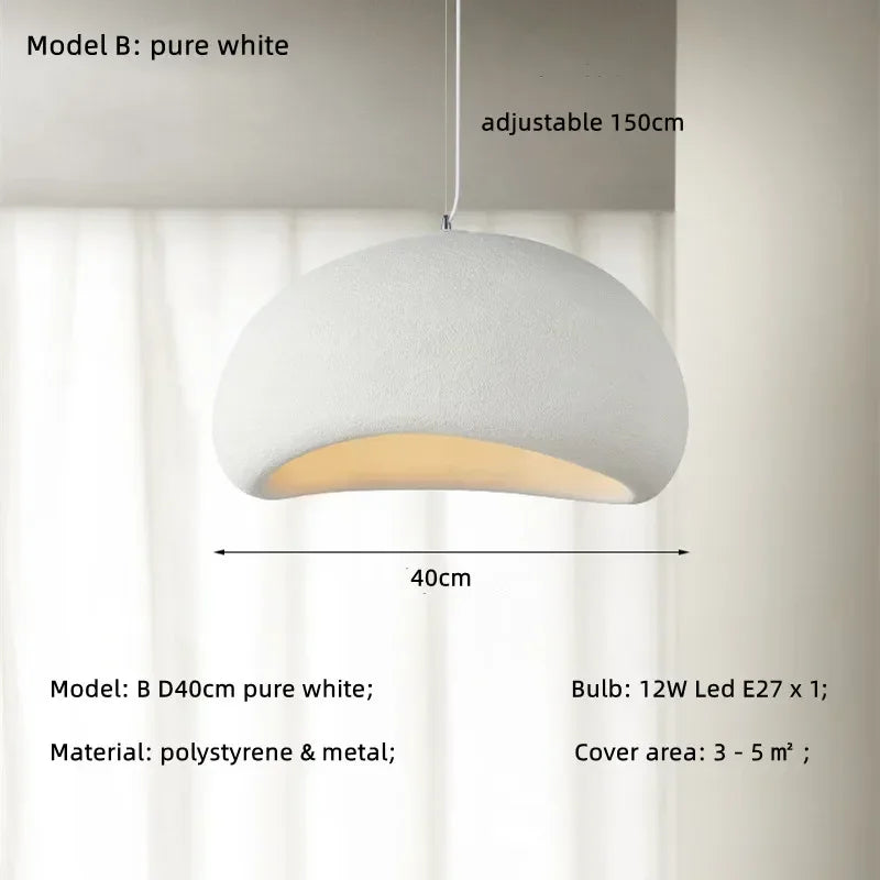 Minimalism Wabi Sabi LED Pendant Lamps For Living Dining Room Restaurant Loft Decor Hanging Chandelier Art Suspension Luminaire