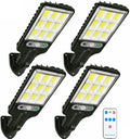 Solar Lights Outdoor, 6000 Lumens 4pack 108COB LED Solar Powered Motion Sensor Wall Lamp - IP65 Waterproof with Remote Control, Durable Security Light for Outside Wall, Garden, Yard, Porch (4Pack)