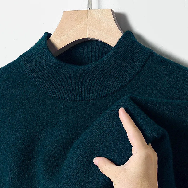 High End Men's Knitwear Sweaters Quality Pullovers Casual Retro Warm Winter V-neck Bottom Wear Sweater for Business Man Clothing