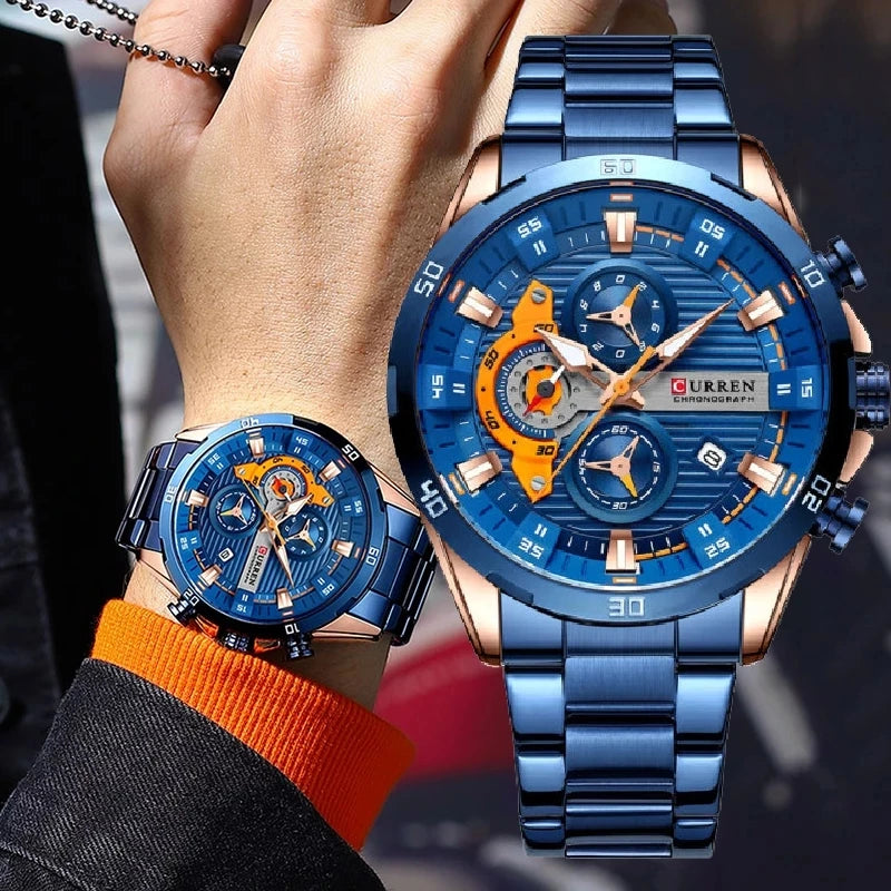 Men's Stainless Steel Chronograph Watch