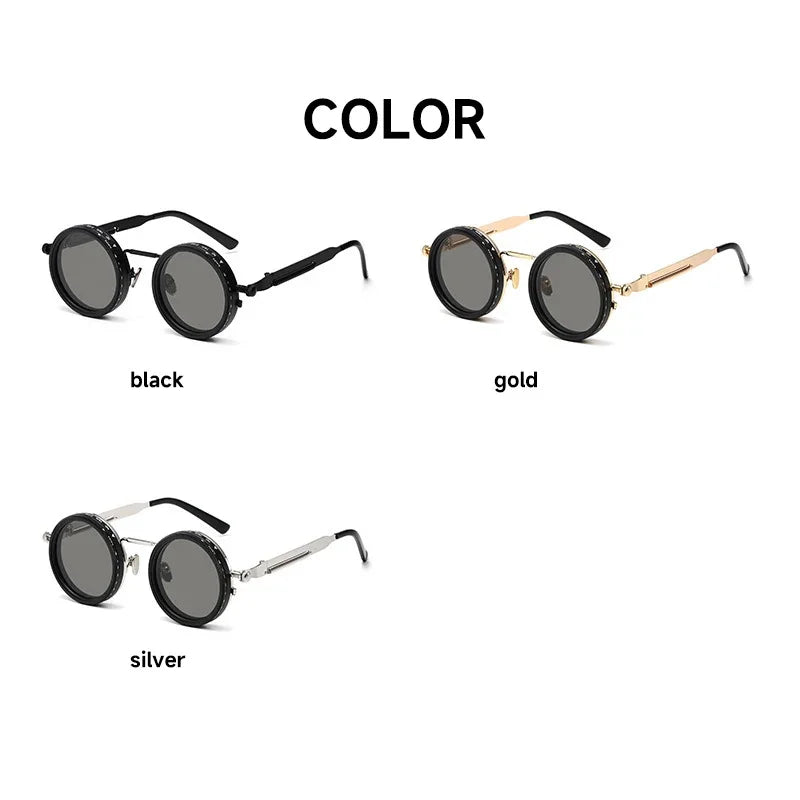 Round Adjustable-Lens Sunglasses