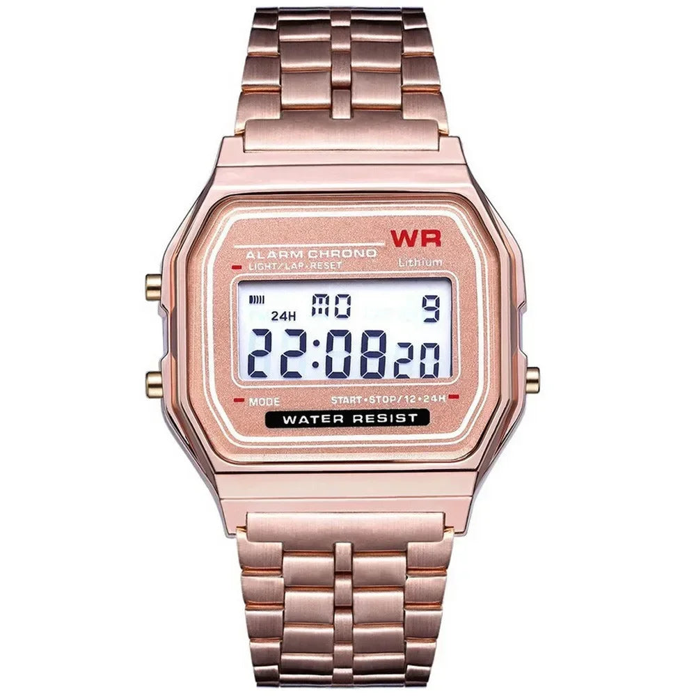 LED Digital Stainless Steel Watch