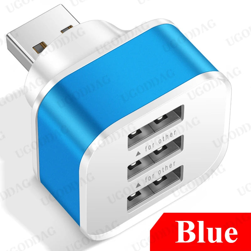 Car USB HUB Charging Extender 2.0 3-Port Extended Usb Splitter With
