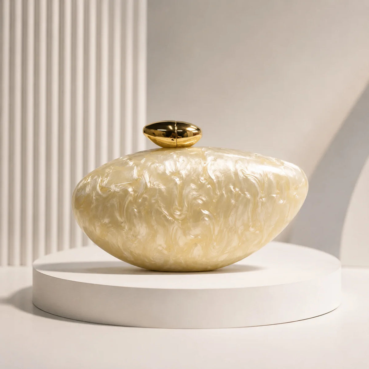 Shell Brand Pearl Brown Marble Acrylic Box Clutches Evening Bag Wedding Party  Female Mini Purse Evening Female Bridal Handbag