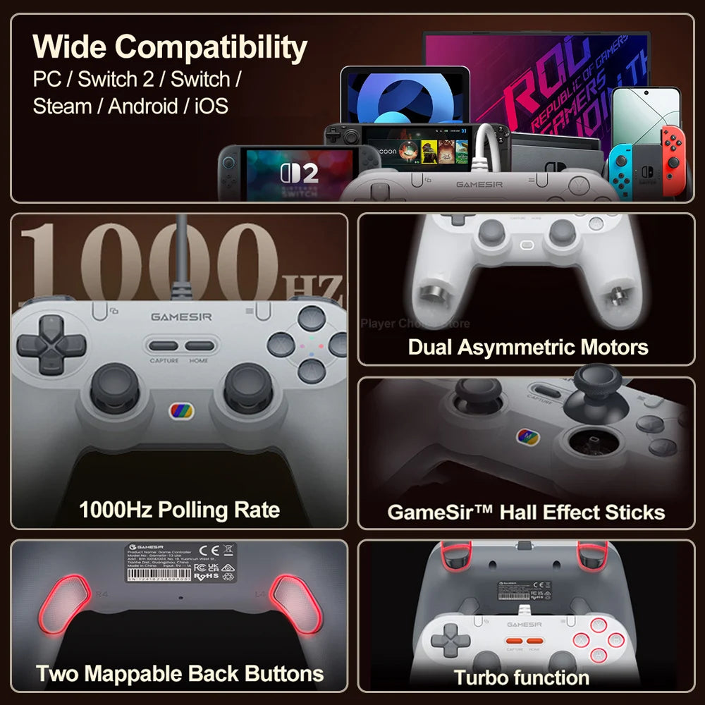 GameSir Retro Gamepads Wired Controller For PC Windows Steam Switch