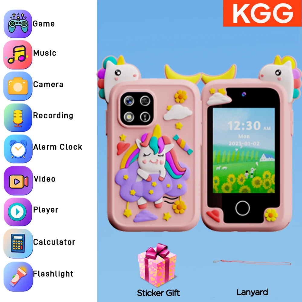 Kids Smart Phone For Girls Boys Kids Cell Phone Toys Dual Camera Music