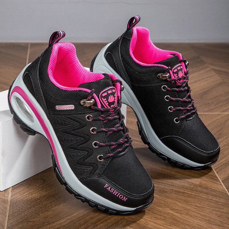 Women's Waterproof Platform Hiking Sneakers