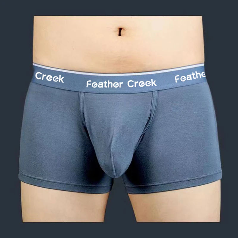 Mens Everyday Large Pouch Underwear U Convex Bulge Enhancing Durable Seamless Cotton Briefs Breathable Low Rise Boxer Shorts Fit