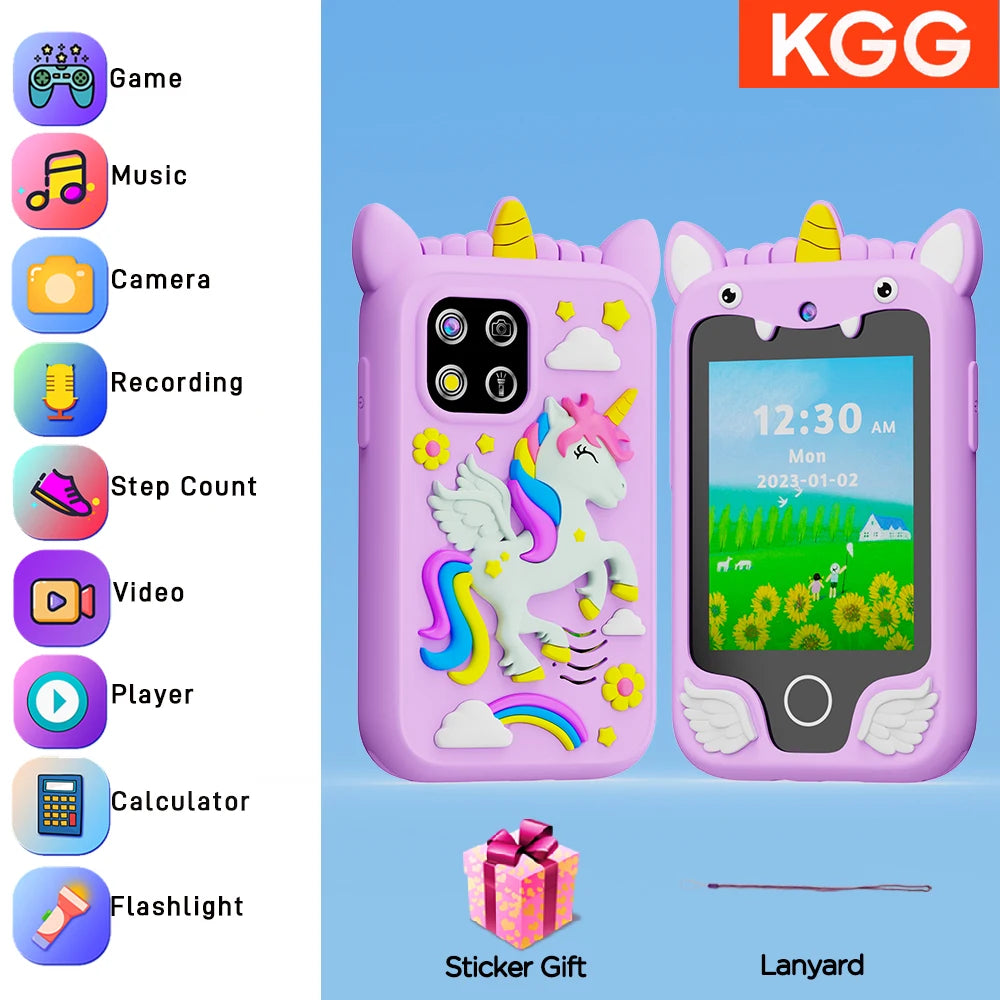 Kids Smart Phone For Girls Boys Kids Cell Phone Toys Dual Camera Music