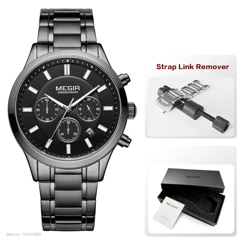 Men's Stainless Steel Chronograph Quartz Watch