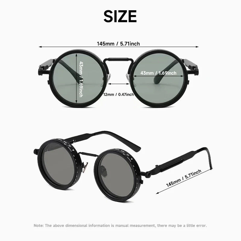 Round Adjustable-Lens Sunglasses