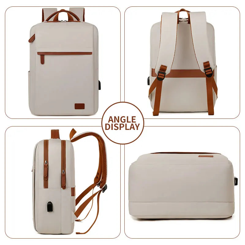 Fashionable and Simple Large-Capacity Backpack for Daily Commuting and Office Use