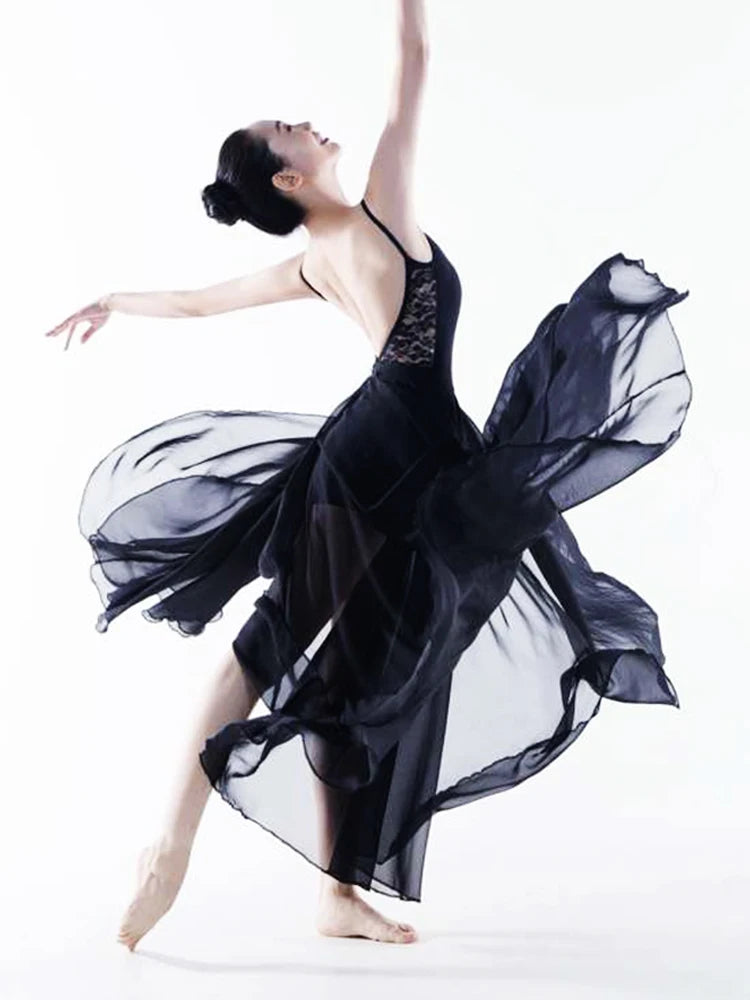 Ballet Practice Costume, Ballet Dance Dress, Full-Skirted Dance Practice