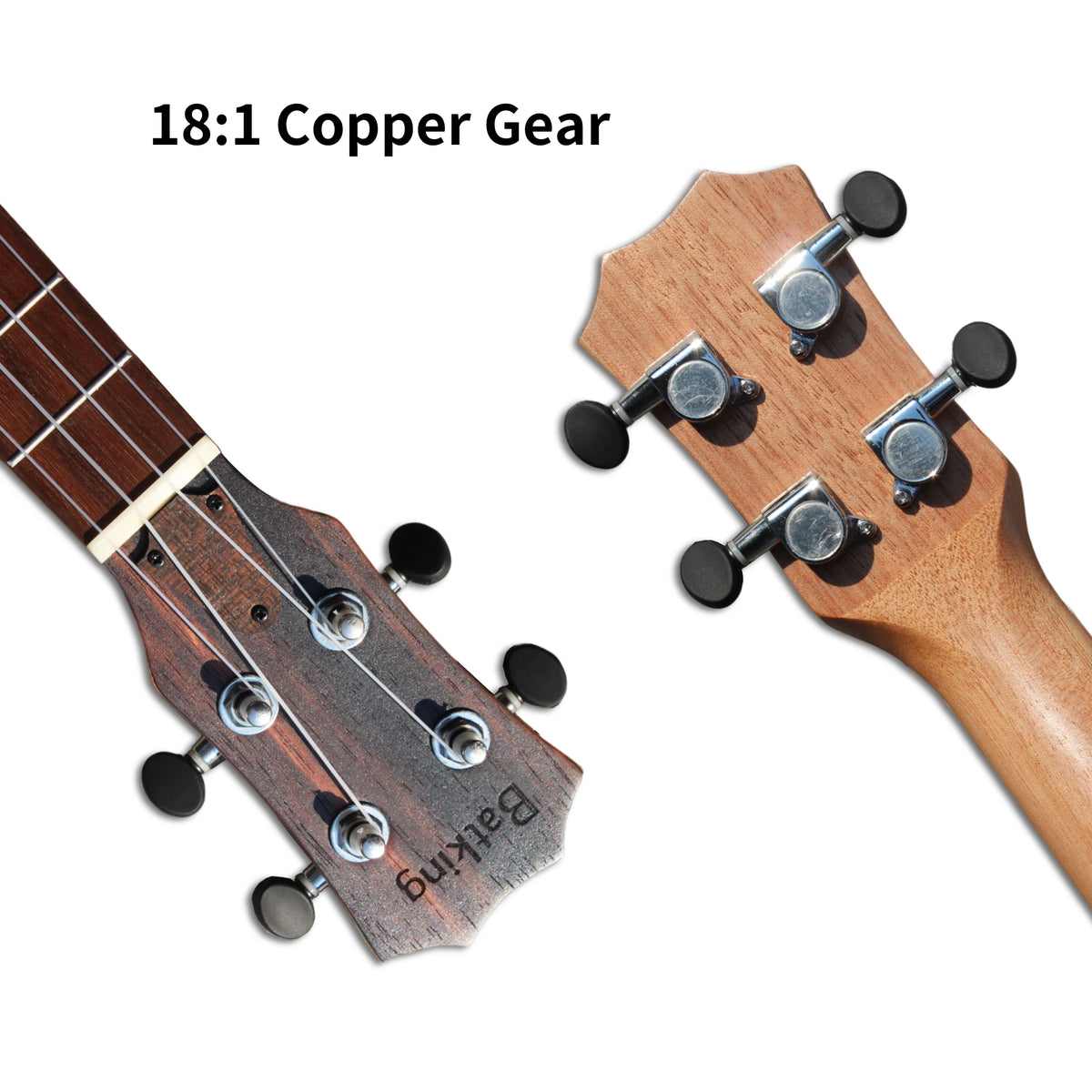 Batking Tenor Ukulele For Left Hand, 26 Inch All Blackwood Acoustic