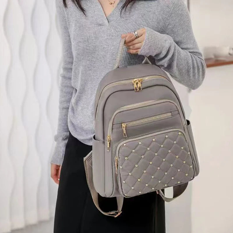 Travel Backpack, Double-Shoulder Bag, Fashionable Travel Schoolbag, Women's Large-Capacity Multi-Purpose Bag