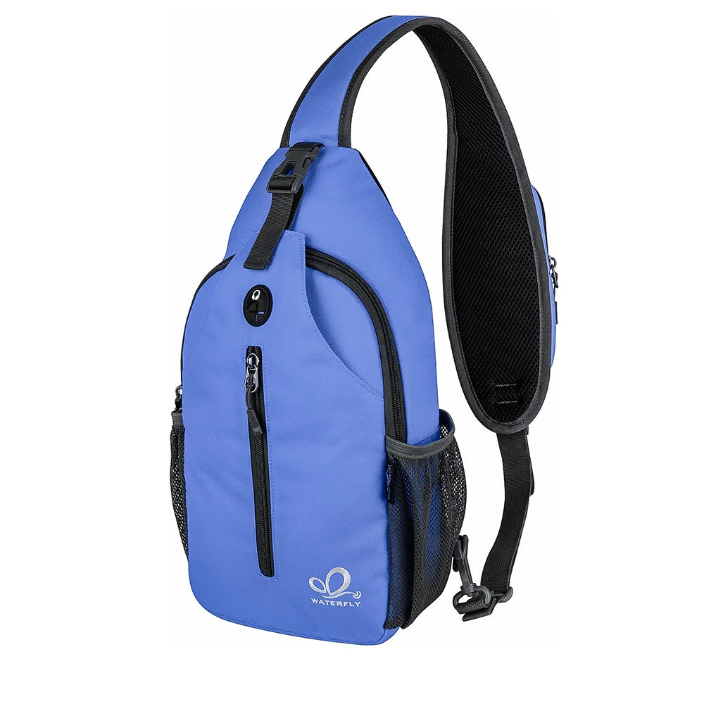 WATERFLY Sling Bag Chest Pack Shoulder Crossbody Sling Backpack For Women Men Travel Hiking Chest Bag Daypack