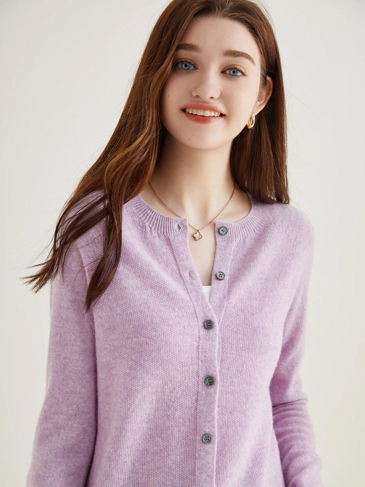 Knit Cardigan for Women Sweater Woman Long Sleeve Top 100% Wool Cardigans Sweaters Vintage Coat Knitwears Jacket Female Clothing