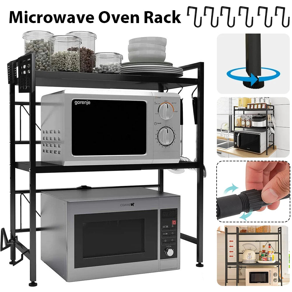 Microwave Oven Shelf Stand Rack Microwave Storage Rack Modern Kitchen
