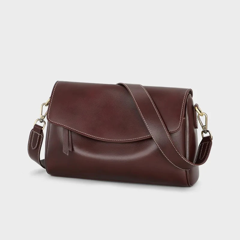 Women's Genuine Leather Shoulder & Crossbody Bag Minimalist Design for Office, Dinner & Weekend Outings Durable Everyday Handbag
