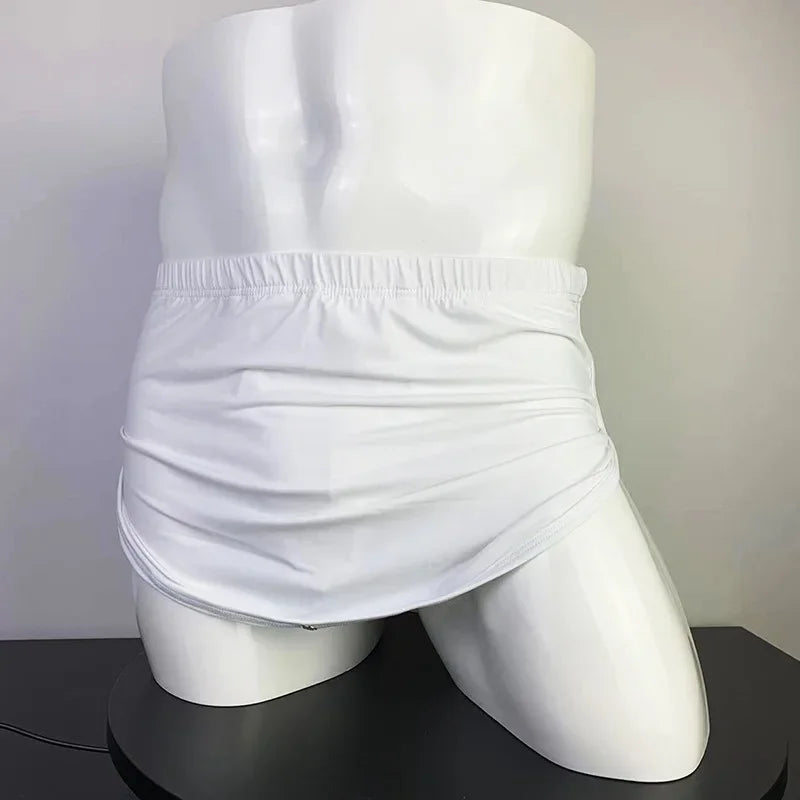 Mens Underwear Low Waisted Boxers with Detachable Inner Lining Ice Silk Breathable Moisture Wicking Boxer Shorts