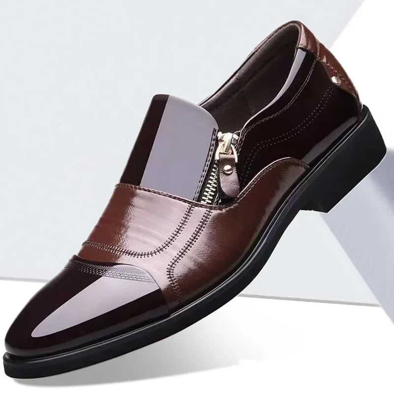 Men's Leather-Style Business Shoes