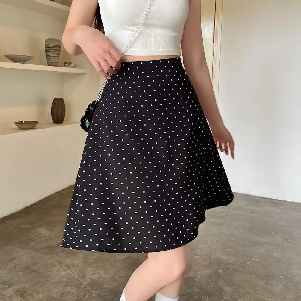 Skirts for Women High Waist Midi Woman Skirt Red Chic & Elegant Summer