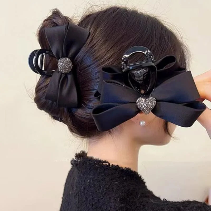 Women's Rhinestone Bow Hair Clip
