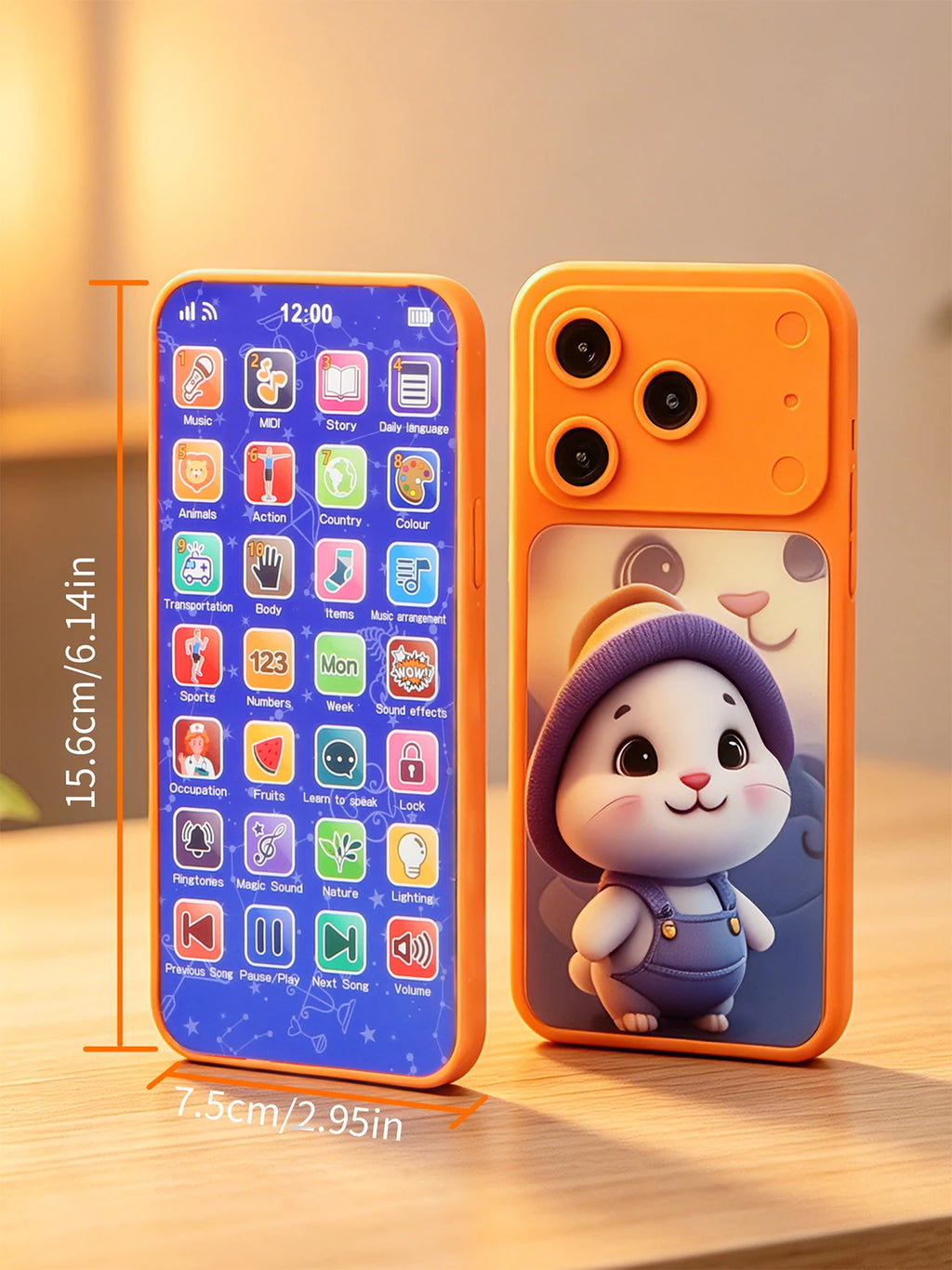 Children'S Smart Realistic Toy Smartphone Educational Early Learning