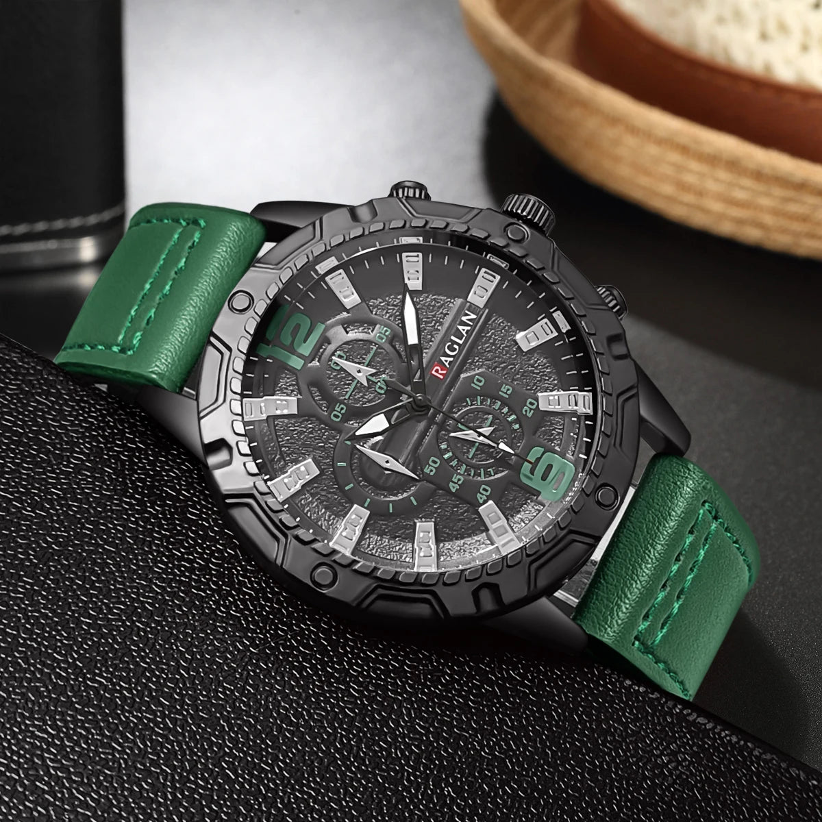 Men's Classic Leather Strap Watch