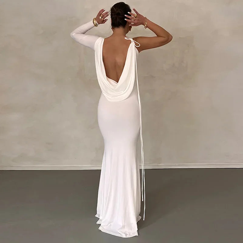 Maternity Dresses And Pure Color One Shoulder Body Con Maternity Dress