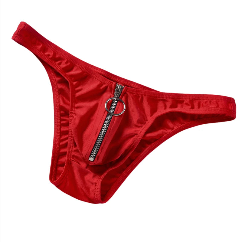 Zip-Detail Low-Rise Briefs