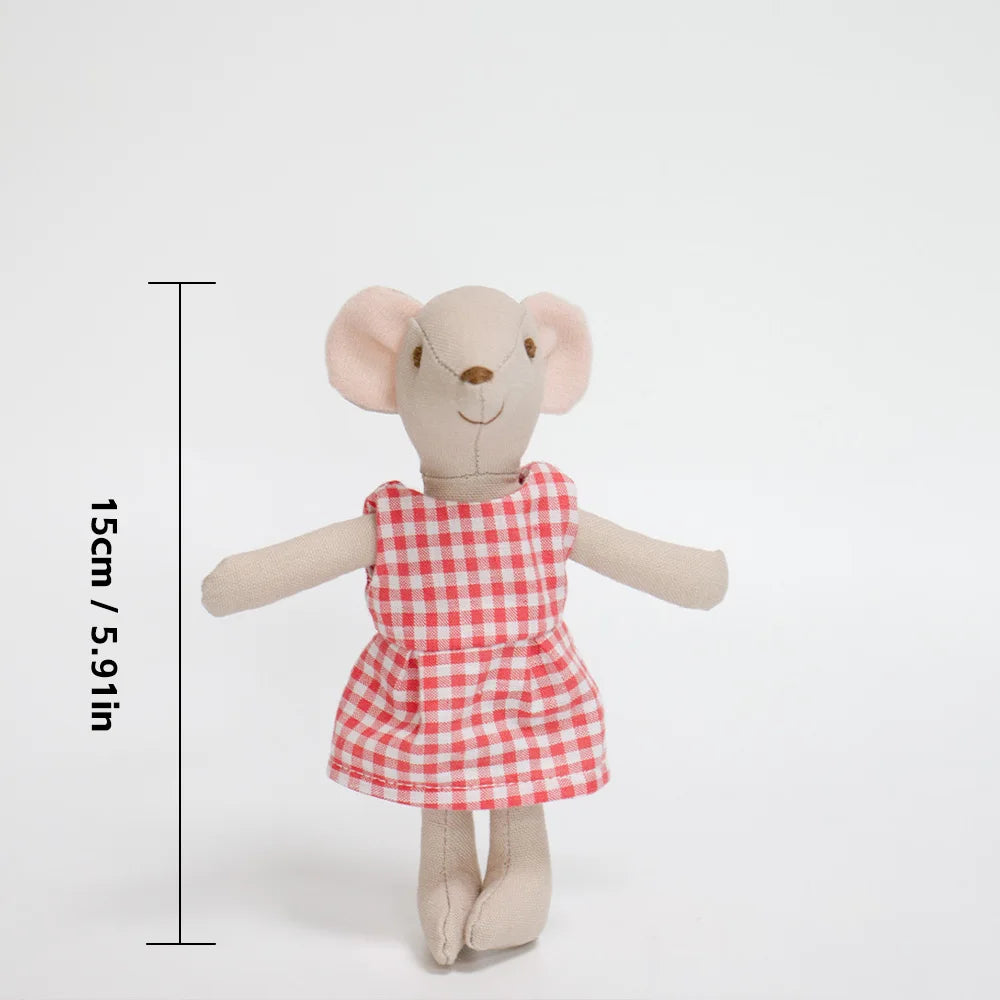1PCS Plush Mouse Doll Toy Soft Stuffed Animal For Kids Holiday Birthday