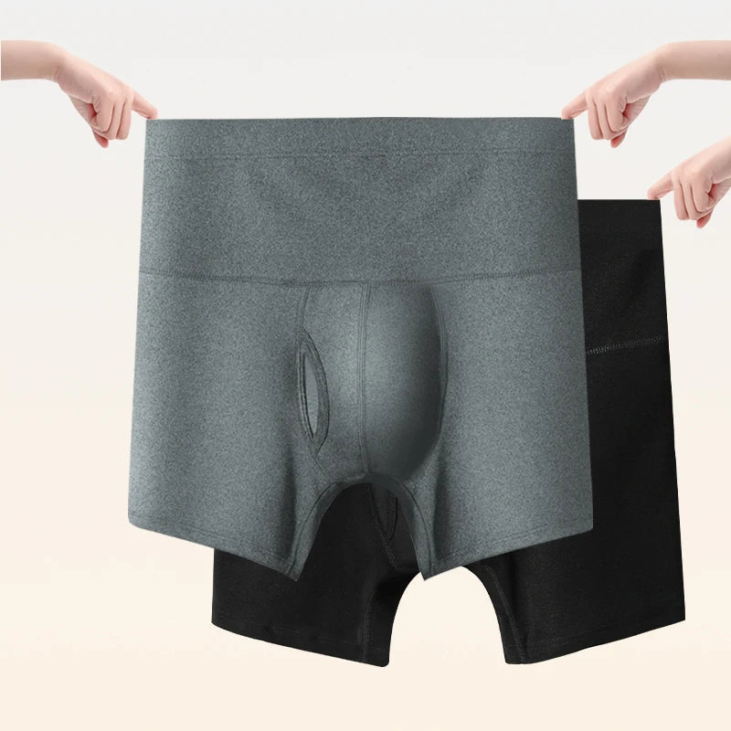 Men's underwear: High-waisted, belt-cinching, fat-adding, anti-chafing, waist-protecting, warm, fleece, thickened, sports briefs