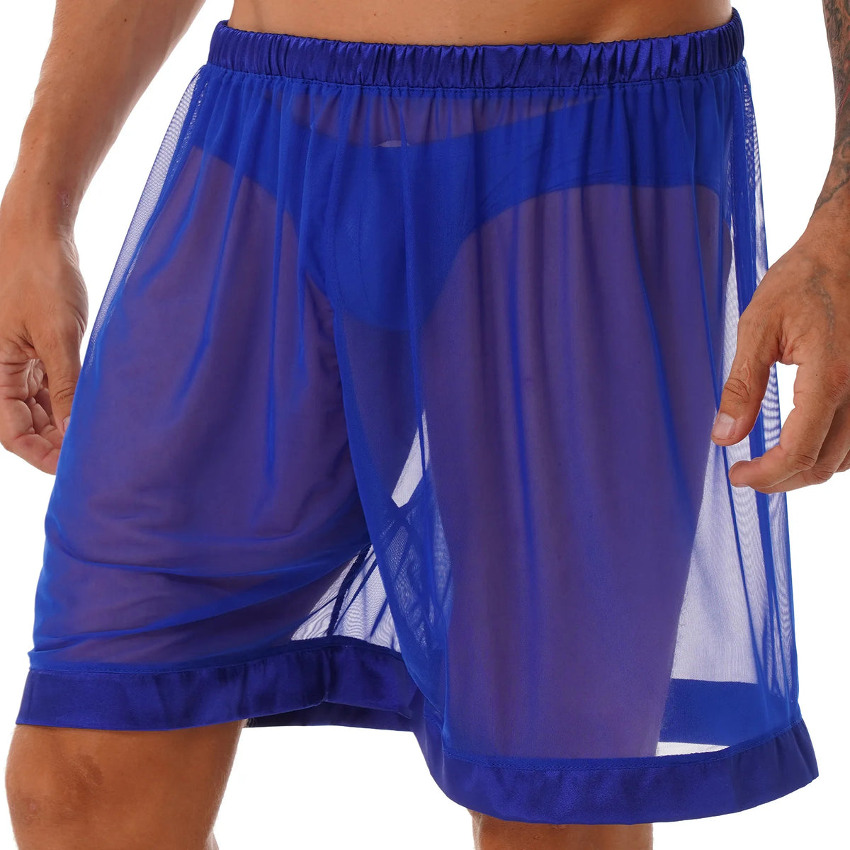 Sheer Mesh Loose Boxer Shorts
