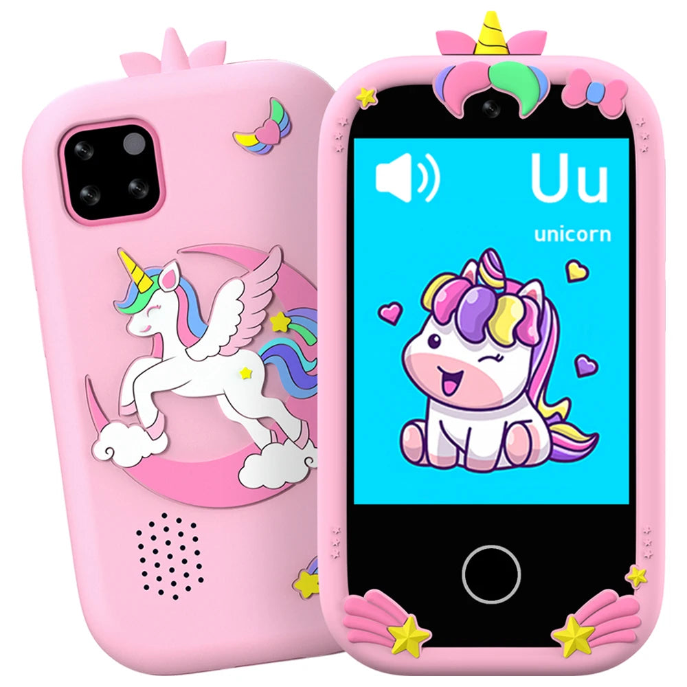 Upgrade Kid Smart Phone Toy 2.8 Inch Touch Video Recording Music Player