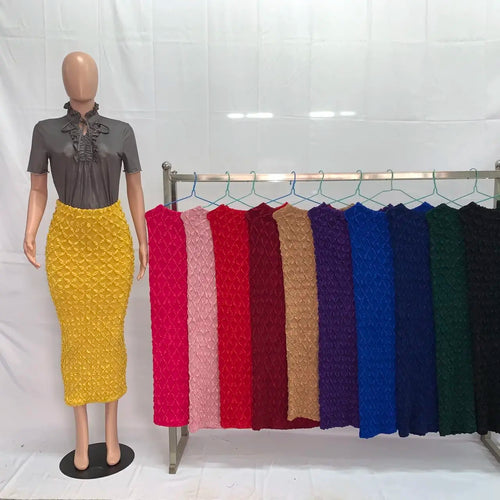 181029# Long Skirts for Women Fit Slim High Waist Skirt Plus Size Skirt