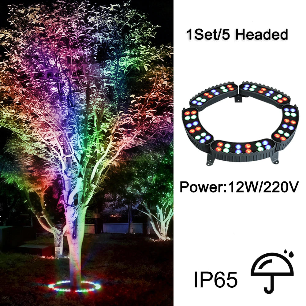 1/5 Packs LED Lawn Spotlight Tree Hugging Light 220V Outdoor IP65 Landscape Decor Light Garden Path Courtyard Sidewalk Patio