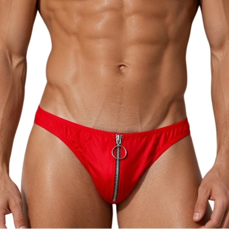 Zip-Detail Low-Rise Briefs