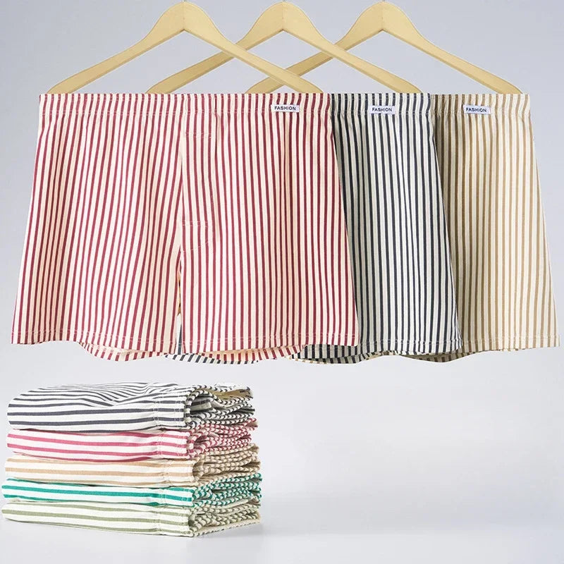 Men's Striped Cotton Boxers – 3 Pack