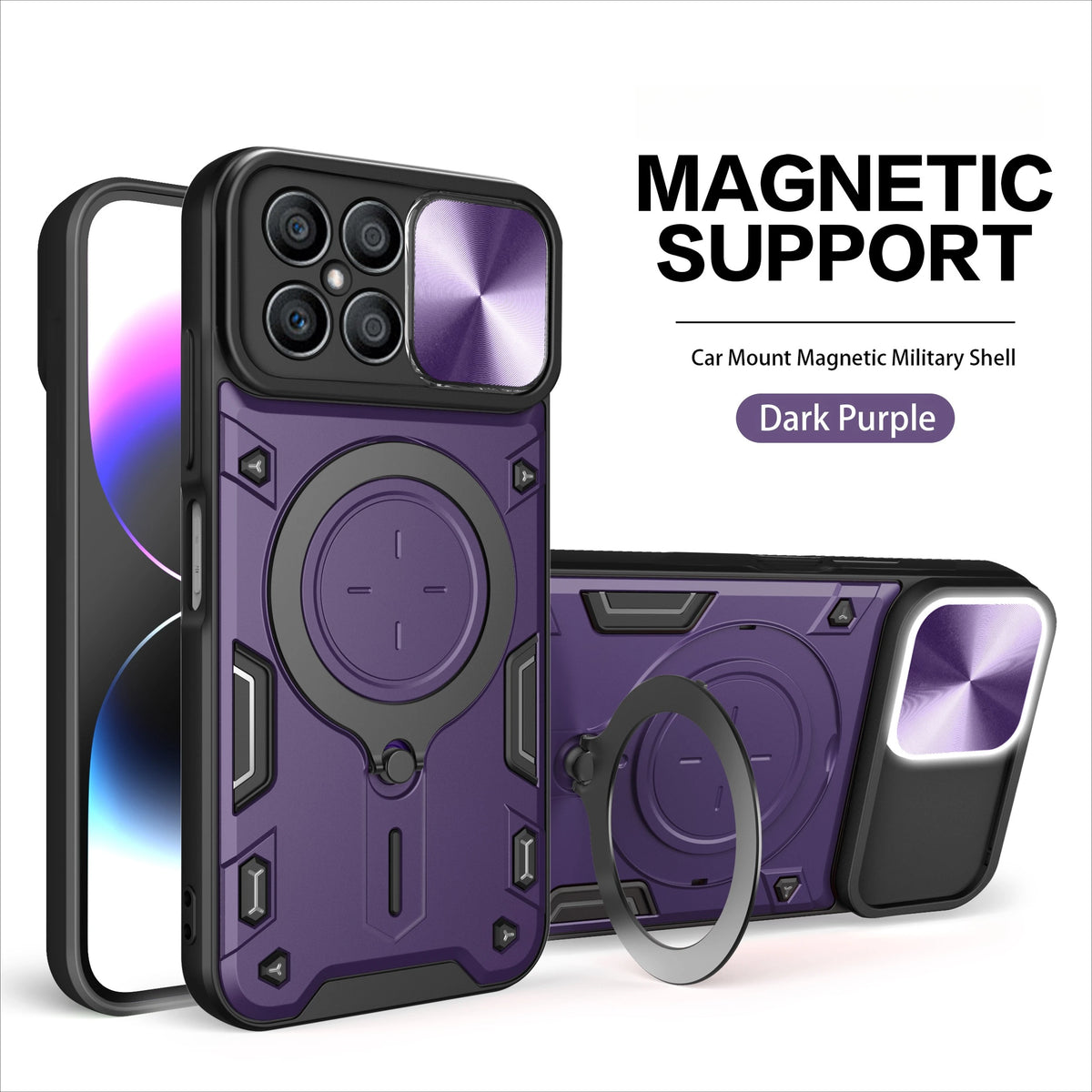 Magnetic Ring Phone Case for Honor Models
