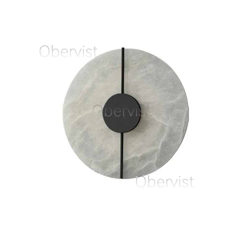 Modern Luxury Creative Marble Wall Light - Alabaster Marble Wall Sconce for Bedroom Bedside Living Room Aisle Indoor Decor