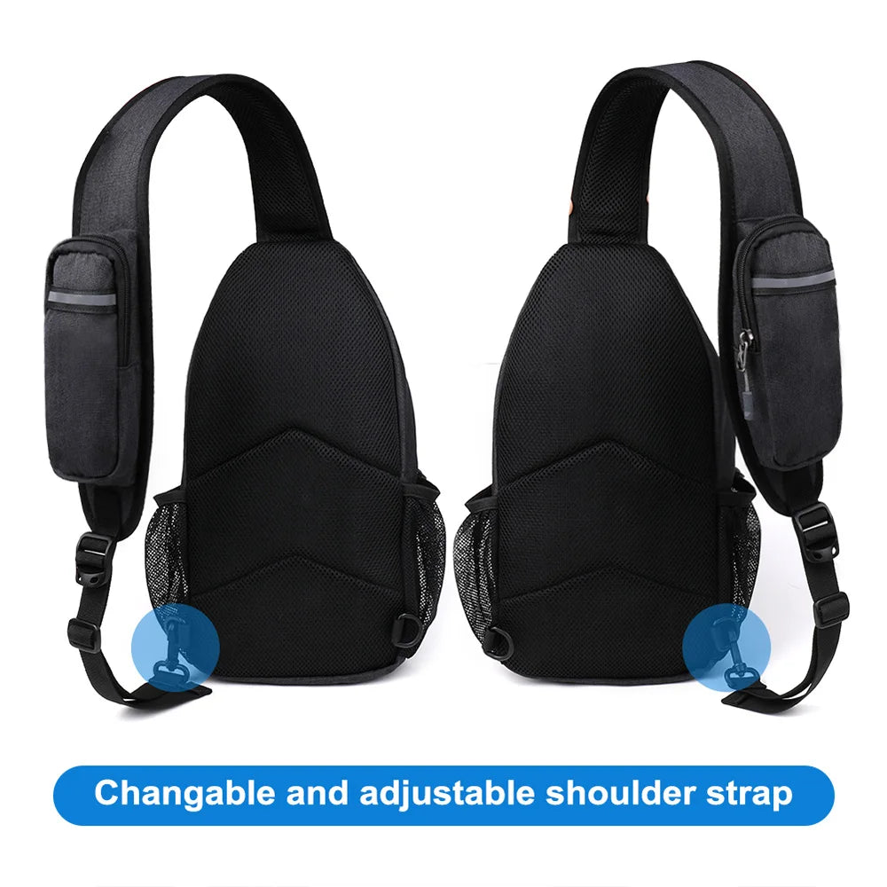 WATERFLY Sling Bag Chest Pack Shoulder Crossbody Sling Backpack For Women Men Travel Hiking Chest Bag Daypack