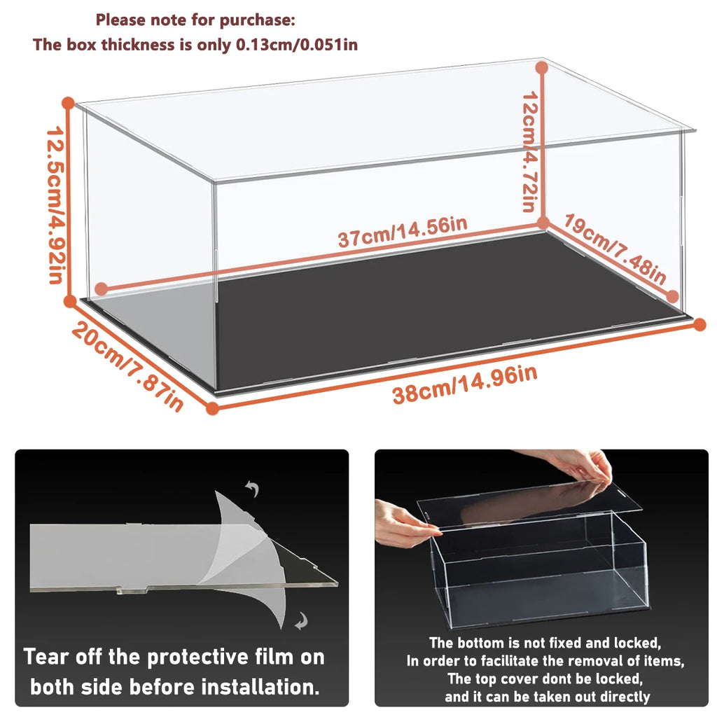 1:14 Scale Transparent Acrylic Display Box, Suitable For Protecting And