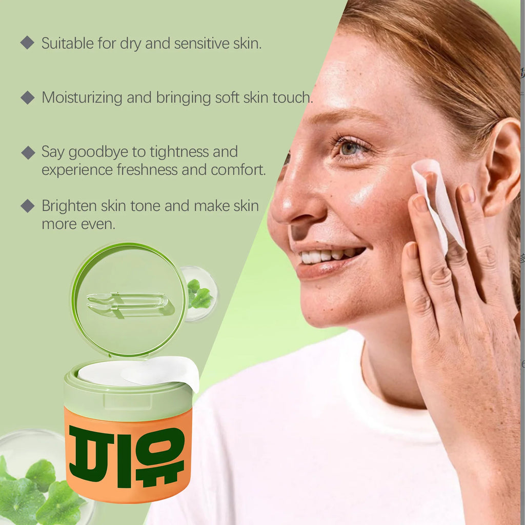 Centella Asiatica Moisturizing Cotton Pads Reduce Dullness Brighten Fade